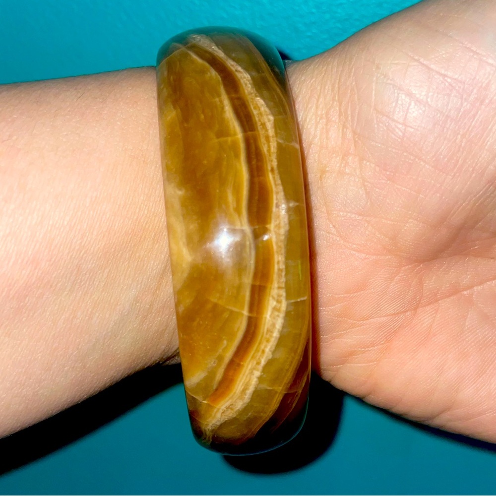 Solid Agate Bangle Bracelet - image 6